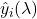 \hat{y}_i(\lambda)