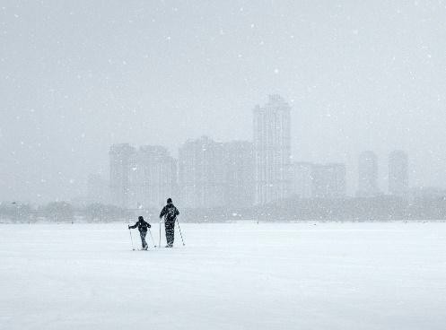 Two skiers