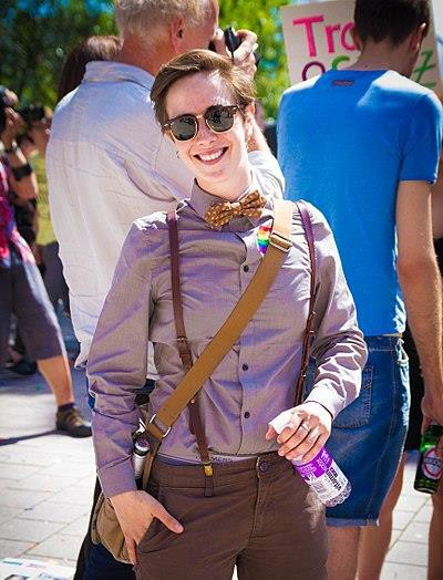 This person identifies as genderqueer.