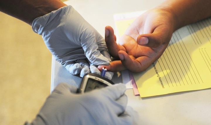 The finger-prick test.