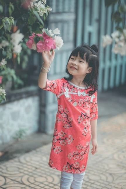 A girl enjoying nature.