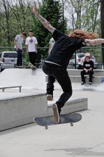 Guy skating.